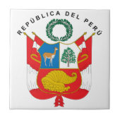 Peru-Wappen Fliese (Vorderseite)