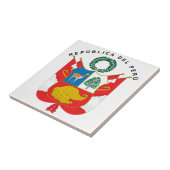 Peru-Wappen Fliese (Seite)