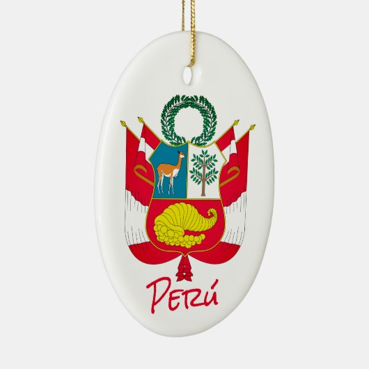 Peru-Wappen Keramik Ornament (Rechts)