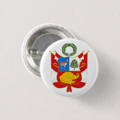 Peru-Wappen Knopf Button (Vorne & Hinten)