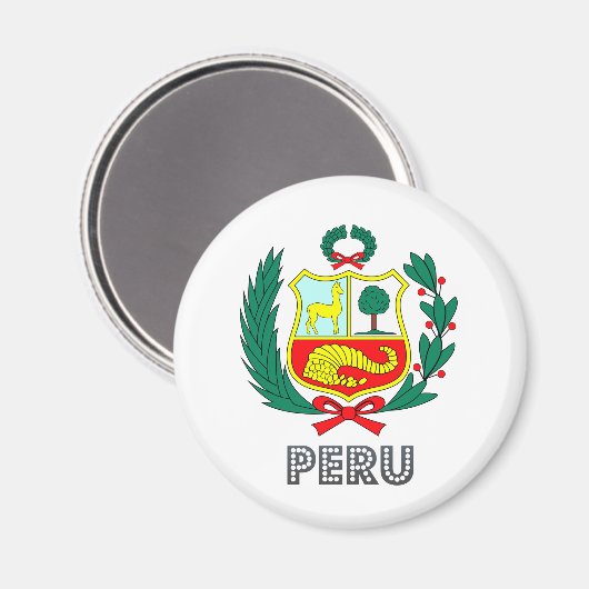Peru-Wappen Magnet (Vorderseite/Rückseite)
