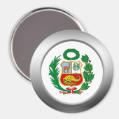 Perú-Wappen Magnet (Vorderseite/Rückseite)