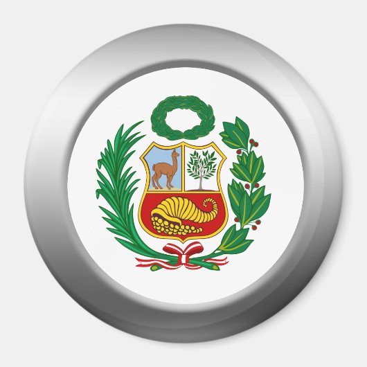 Perú-Wappen Magnet (Vorne)