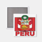 Peru-Wappen Magnet (Vorderseite/Rückseite)