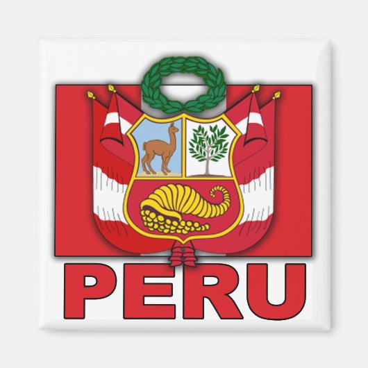 Peru-Wappen Magnet (Vorne)