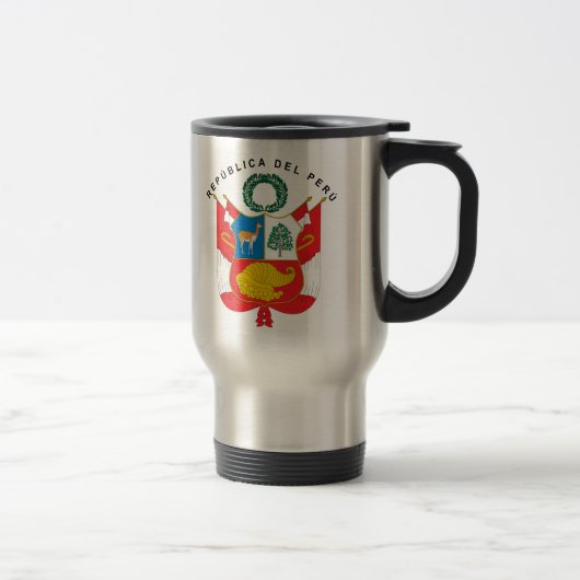 Peru-Wappen Reisebecher (Rechts)