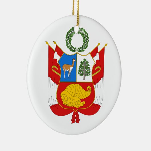 Peru-Wappen Verzierung Keramikornament (Rechts)