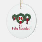 Peru-Weihnachten 2 Keramikornament (Links)