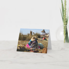 Peru Woman Nähstickerei Karte