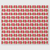 Peru Wrapping Paper, Peruanische Flagge patriotisc Geschenkpapier (Flach)