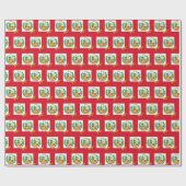 Peru Wrapping Paper, rot, patriotisch peruanische  Geschenkpapier (Flach)