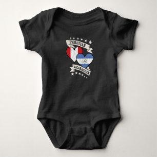 Peruanisch Nicaraguan Herzflags Peru Nicaragua Baby Strampler