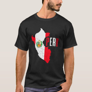 Peruanisch - Peru Länderkarte T-Shirt