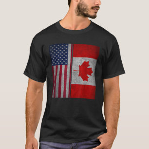 Peruanische Amerikanerin Halb Peru Halbe USA Flagg T-Shirt