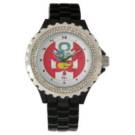 Peruanische Flag & Peru trendige Mode /Design Armbanduhr