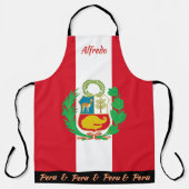 peruanische Flag-Schürze, Peru, peruanische Koch K Schürze (Vorderseite)