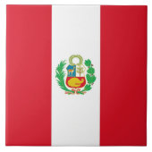 Peruanische Flag Tile Fliese (Vorderseite)