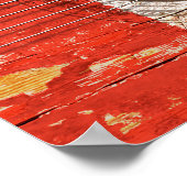 Peruanische Flagge auf der alten akustischen Gitar Poster (Ecke)