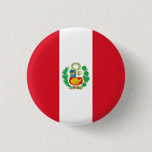 Peruanische Flagge, Flagge Perus Button