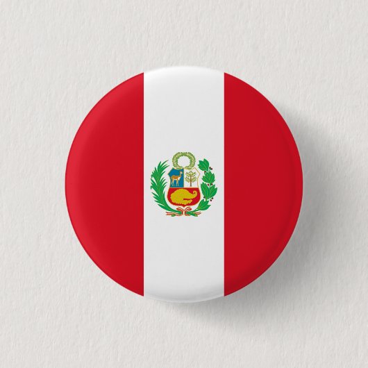 Peruanische Flagge, Flagge Perus Button (Vorderseite)