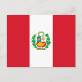 Peruanische Flagge, Flagge Perus Postkarte (Vorderseite)