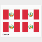 Peruanische Flagge, Flagge Perus Rechteckiger Aufkleber (Blatt)