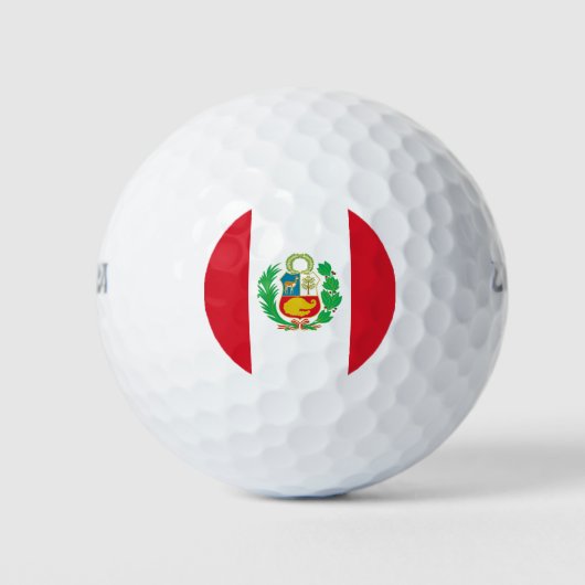 peruanische Flagge Golfball (Vorderseite)