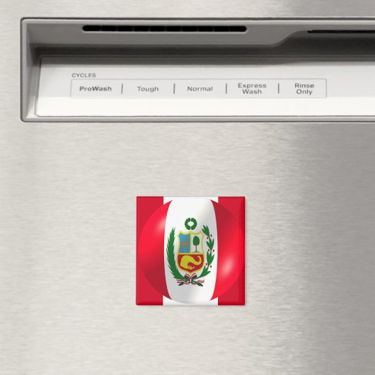 Peruanische Flagge Magnet (In Situ (Geschirrspüler))