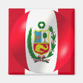 Peruanische Flagge Magnet (Vorne)