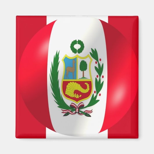 Peruanische Flagge Magnet (Vorne)