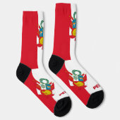 Peruanische Flagge Patriotisch, Nachhaltig Peru Pr Socken (Rechts)