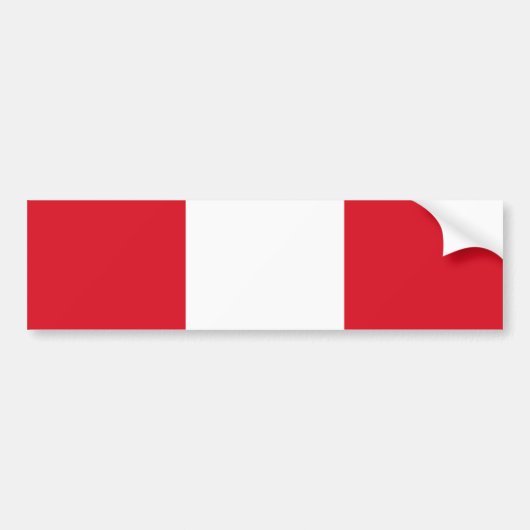 Peruanische Flagge (Peru) Autoaufkleber (Vorne)