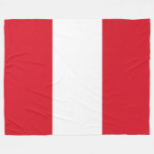Peruanische Flagge (Peru) Fleecedecke (Vorderseite (Horizontal))