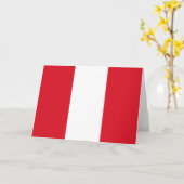 Peruanische Flagge (Peru) Karte (Gelbe Blume)