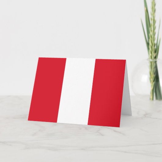 Peruanische Flagge (Peru) Karte (Vorderseite)