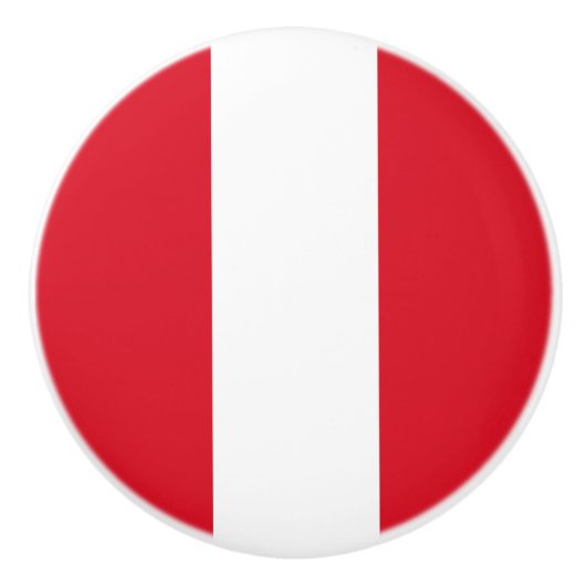 Peruanische Flagge (Peru) Keramikknauf (Vorderseite)