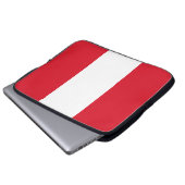Peruanische Flagge (Peru) Laptopschutzhülle (Vorne Knopf)