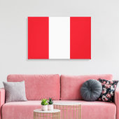 Peruanische Flagge (Peru) Leinwanddruck (Insitu (Wohnzimmer))