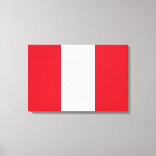 Peruanische Flagge (Peru) Leinwanddruck (Vorderseite)