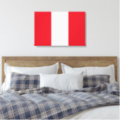 Peruanische Flagge (Peru) Leinwanddruck (Insitu (Schlafzimmer))