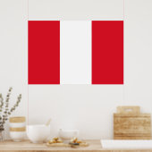 Peruanische Flagge (Peru) Poster (Küche)