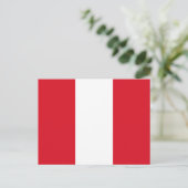 Peruanische Flagge (Peru) Postkarte (Stehend Vorderseite)