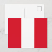 Peruanische Flagge (Peru) Postkarte (Vorne/Hinten)