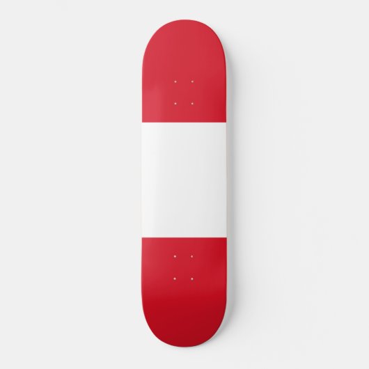 Peruanische Flagge (Peru) Skateboard (Vorderseite)