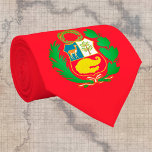 Peruanische Flagge & Peru, Symbol für Geschäftsmod Krawatte<br><div class="desc">Neck Tie: Peru & Peruanische Wappen,  Fahnenmode - Liebe mein Land,  Urlaub,  Reisen,  Patrioten / Sportfans</div>