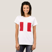 Peruanische Flagge (Peru) T-Shirt (Vorne ganz)