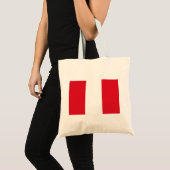Peruanische Flagge (Peru) Tragetasche (Vorderseite (Produkt))