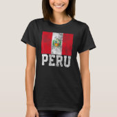 Peruanische Flagge Pride Roots Country Family Nati T-Shirt (Vorderseite)