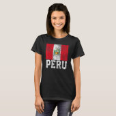 Peruanische Flagge Pride Roots Country Family Nati T-Shirt (Vorne ganz)