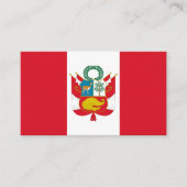 Peruanische Flagge und Wappen, Flagge Perus Visitenkarte (Vorderseite)